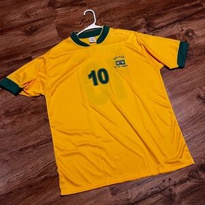 Yellow Brazil Neymar JR Soccer Jersey